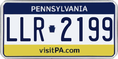 PA license plate LLR2199