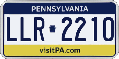 PA license plate LLR2210