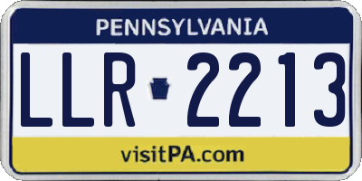 PA license plate LLR2213