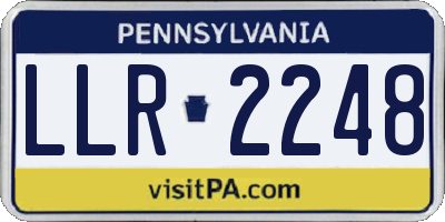 PA license plate LLR2248