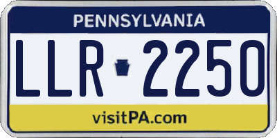 PA license plate LLR2250