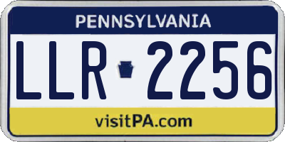 PA license plate LLR2256