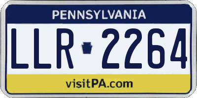 PA license plate LLR2264