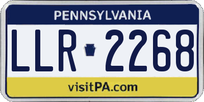 PA license plate LLR2268