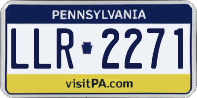 PA license plate LLR2271
