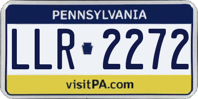 PA license plate LLR2272