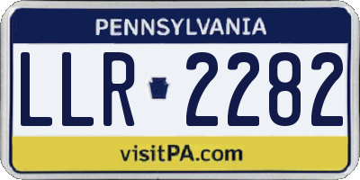PA license plate LLR2282