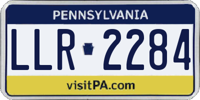 PA license plate LLR2284