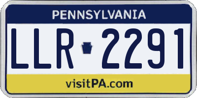 PA license plate LLR2291