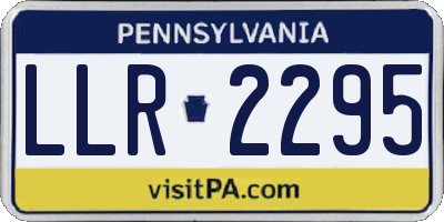PA license plate LLR2295