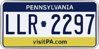 PA license plate LLR2297
