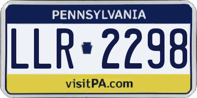 PA license plate LLR2298