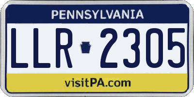 PA license plate LLR2305
