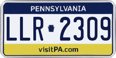PA license plate LLR2309