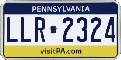 PA license plate LLR2324
