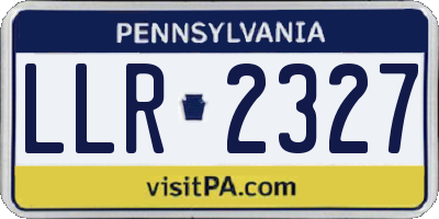 PA license plate LLR2327
