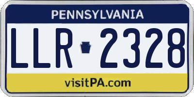 PA license plate LLR2328