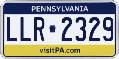 PA license plate LLR2329