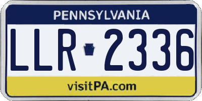 PA license plate LLR2336