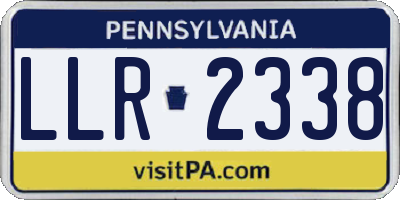 PA license plate LLR2338