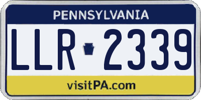PA license plate LLR2339