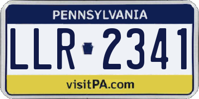 PA license plate LLR2341