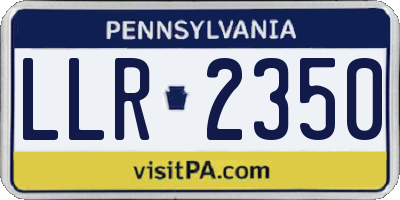 PA license plate LLR2350