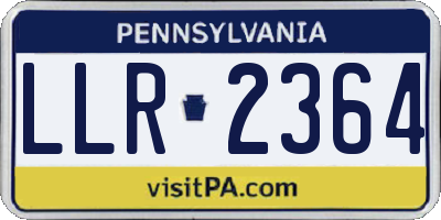 PA license plate LLR2364