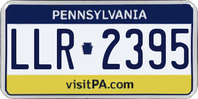 PA license plate LLR2395
