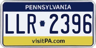 PA license plate LLR2396