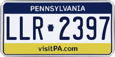 PA license plate LLR2397