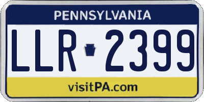 PA license plate LLR2399