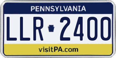 PA license plate LLR2400