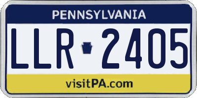 PA license plate LLR2405