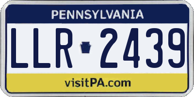 PA license plate LLR2439
