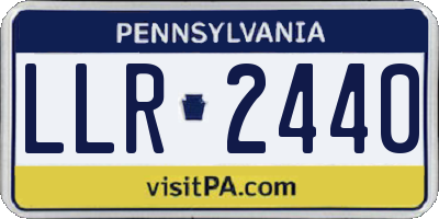 PA license plate LLR2440