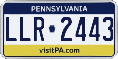 PA license plate LLR2443
