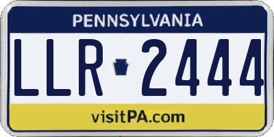 PA license plate LLR2444