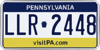 PA license plate LLR2448