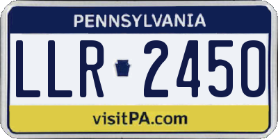 PA license plate LLR2450