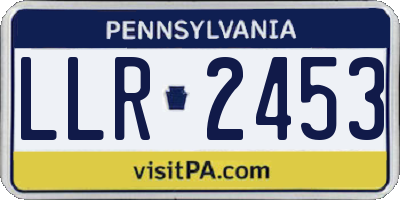 PA license plate LLR2453