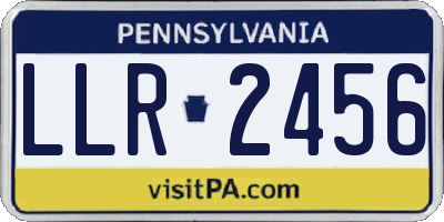 PA license plate LLR2456