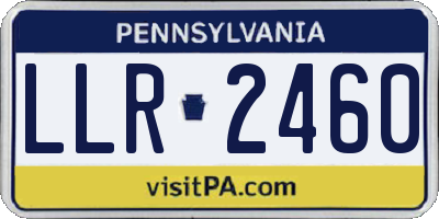 PA license plate LLR2460