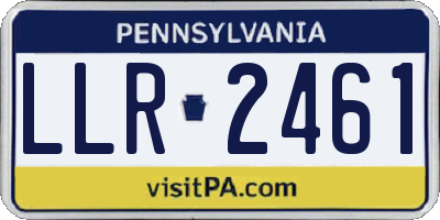 PA license plate LLR2461