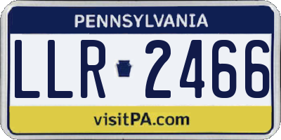 PA license plate LLR2466
