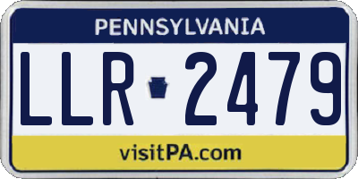 PA license plate LLR2479