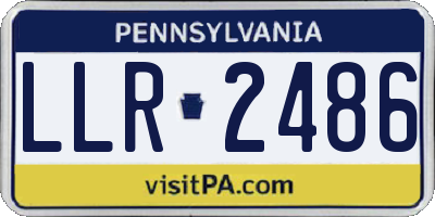 PA license plate LLR2486