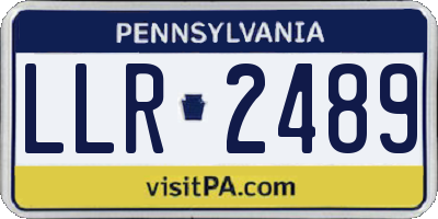 PA license plate LLR2489