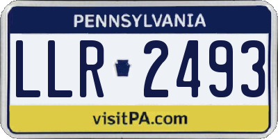 PA license plate LLR2493
