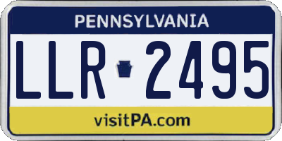 PA license plate LLR2495